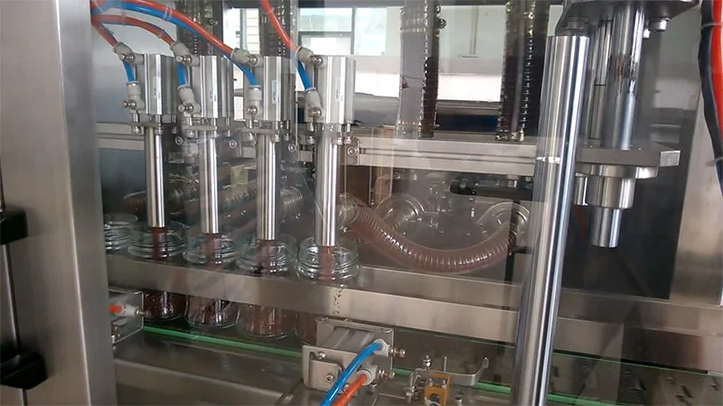 4 Nozzle Glass Jar Paste Filling Machine