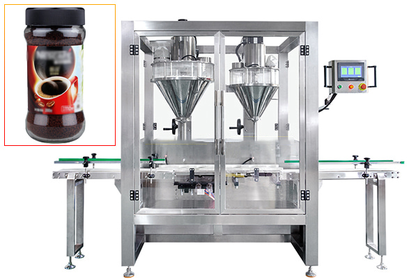 Automatic Double-Head Powder Bottle Filling Machine Type Two