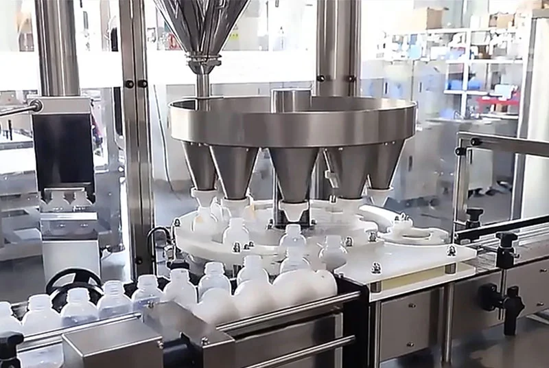Automatic Rotary Powder Bottle Filling Machine Details