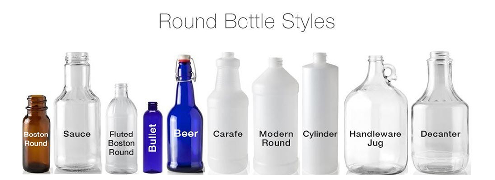 Styles de bouteilles rondes