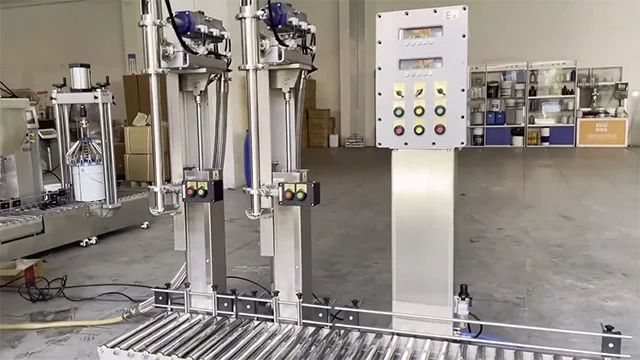 Semi Automatic 2 Nozzle Explosion Proof Net Weight Filling Machine