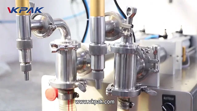 Semi Automatic 2 Nozzle Piston Filling Machine
