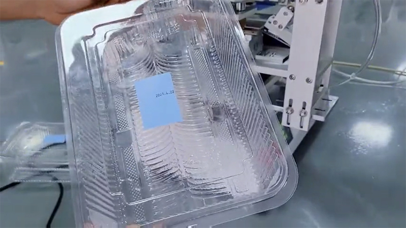 Semi Automatic Clamshell Sticker Labeling Machine