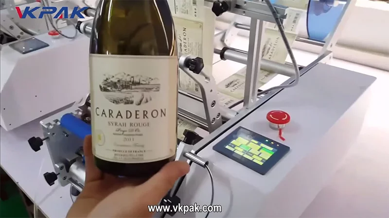 VK-T801 Semi Automatic Wine Bottle Labeler Machine