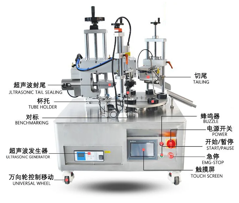 VK-UTS-006D Rotary Ultrasonic Tube Sealing Machine Details