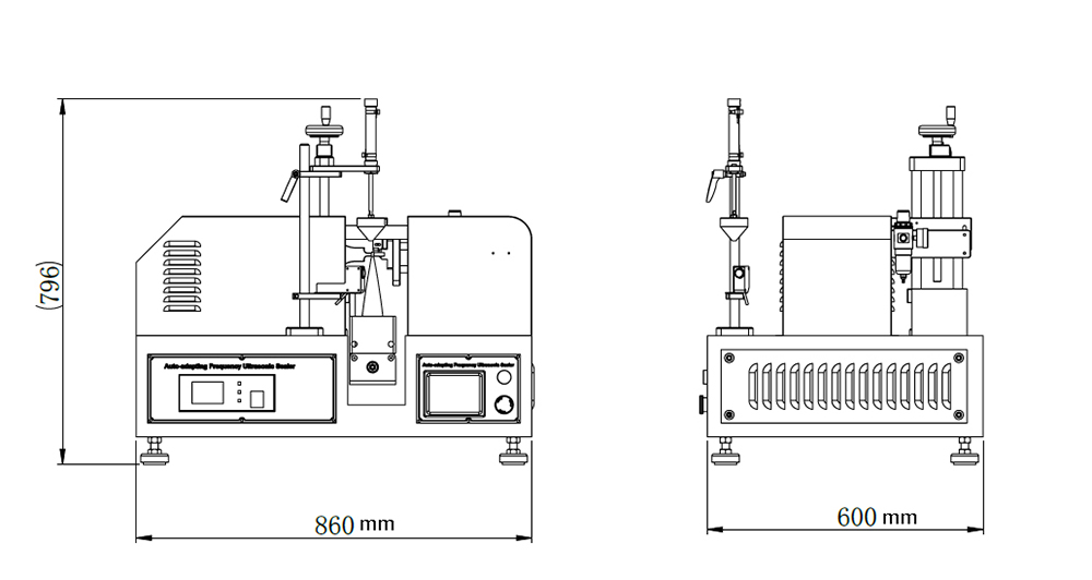 VK-UTS-007 Ultrasonic Plastic Tube Sealer Machine Drawing