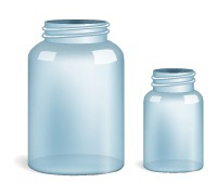 bouteilles rondes pharmaceutiques